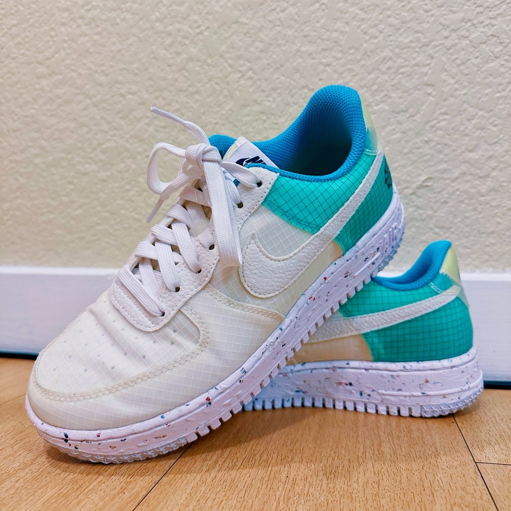 Nike Air Force 1 Crater ‘Move To Zero - White Dynamic Turquoise’.